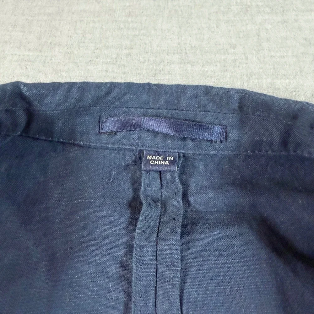 J.Crew Ludlow Linen Blazer Mens 36R Navy Blue Excellent Baird McNutt Irish Linen